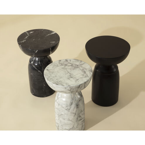 Goya 20 X 13.5 inch Marble Look / White Outdoor End Table